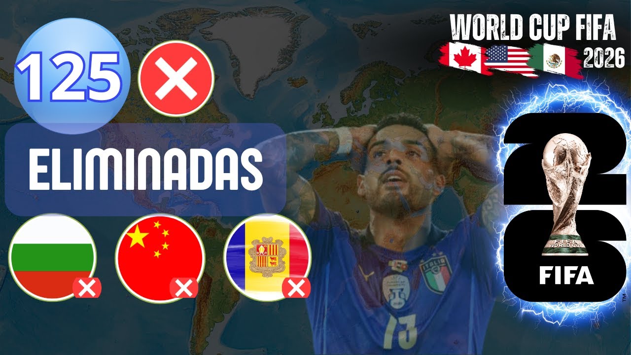 O MAPA da COPA DO MUNDO 2026 | As 126 ELIMINADAS ATÉ AQUI | 56 Países ainda sonham