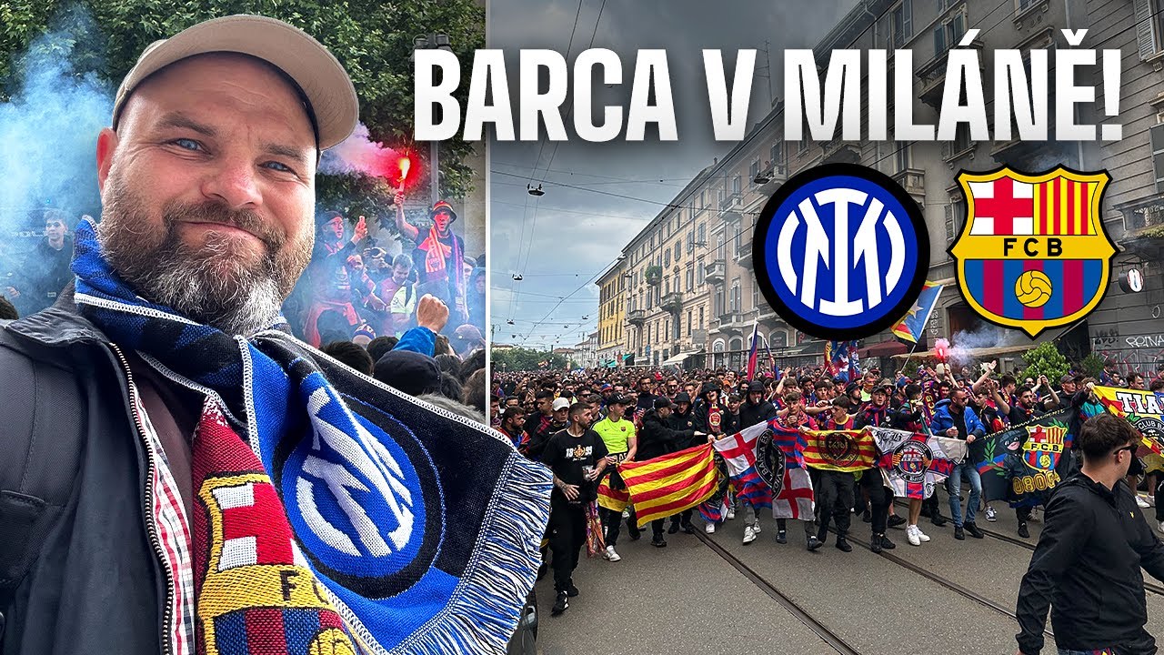 Z🔥KOTLE! Na srazu fans Barcelony! Mazec v metru! Pochod městem! Blázinec u San Sira! INTER - BARCA