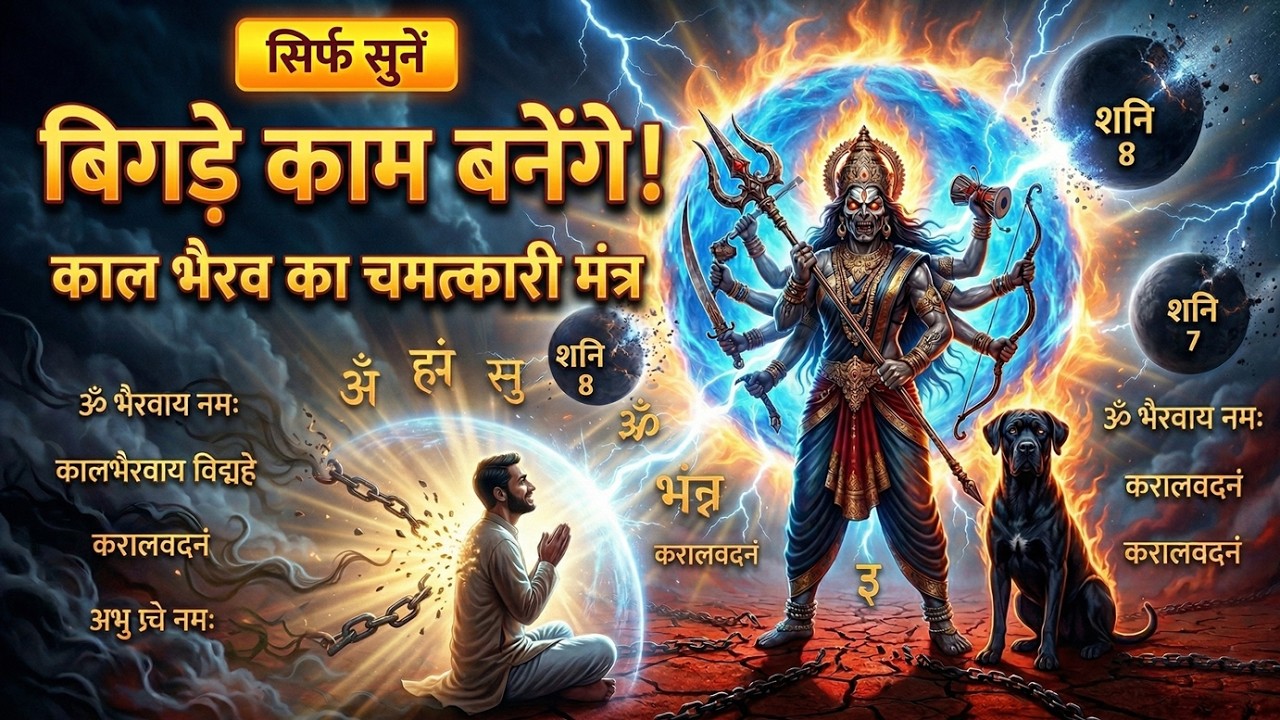 शनि-राहु अब नहीं सताएंगे! बस 10 मिनट रोज सुनें | काल भैरव मंत्र | Shatru Nashak Mantra | Kal Bhairav