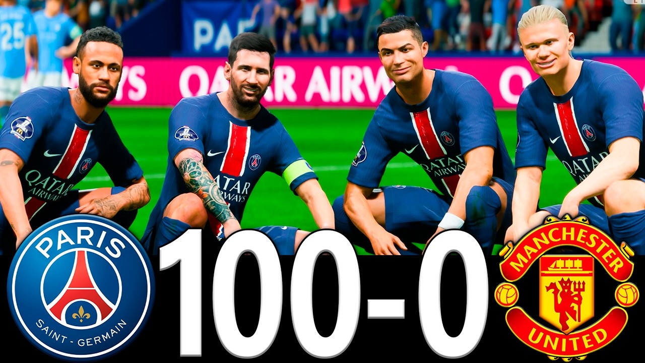 FC 24 -MESSI RONALDO NEYMAR & MBAPPE | ALL STARS | AL NASSR 100-0 MANCHESTER UNITED