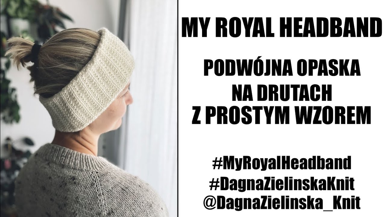 My Royal Headband. Podwójna opaska na drutach.