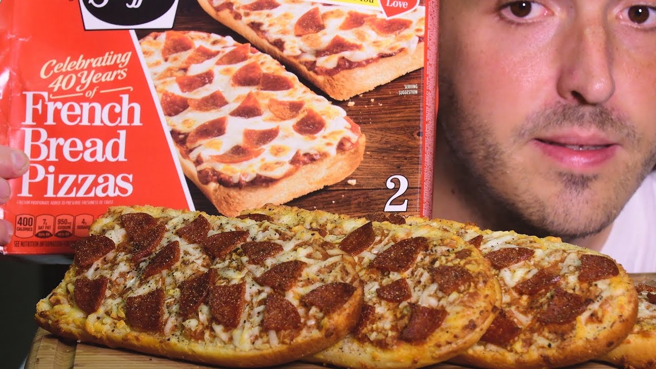 ASMR French Bread PIZZA Stouffers *WHISPERING and EATING SOUNDS* 먹방