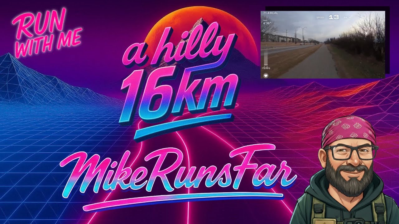 Virtual Treadmill Run Hilly 16km Airdrie | 4° Incline Hill Repeats for Ultra Training