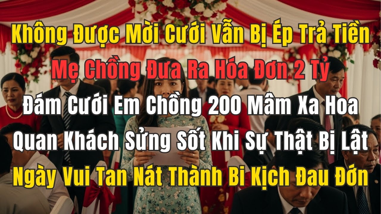 Không Được Mời Dự Tiệc, Tôi Vẫn Bị Mẹ Chồng Ép Trả 2 Tỷ Cho Đám Cưới Em Chồng Và Sau Đó...
