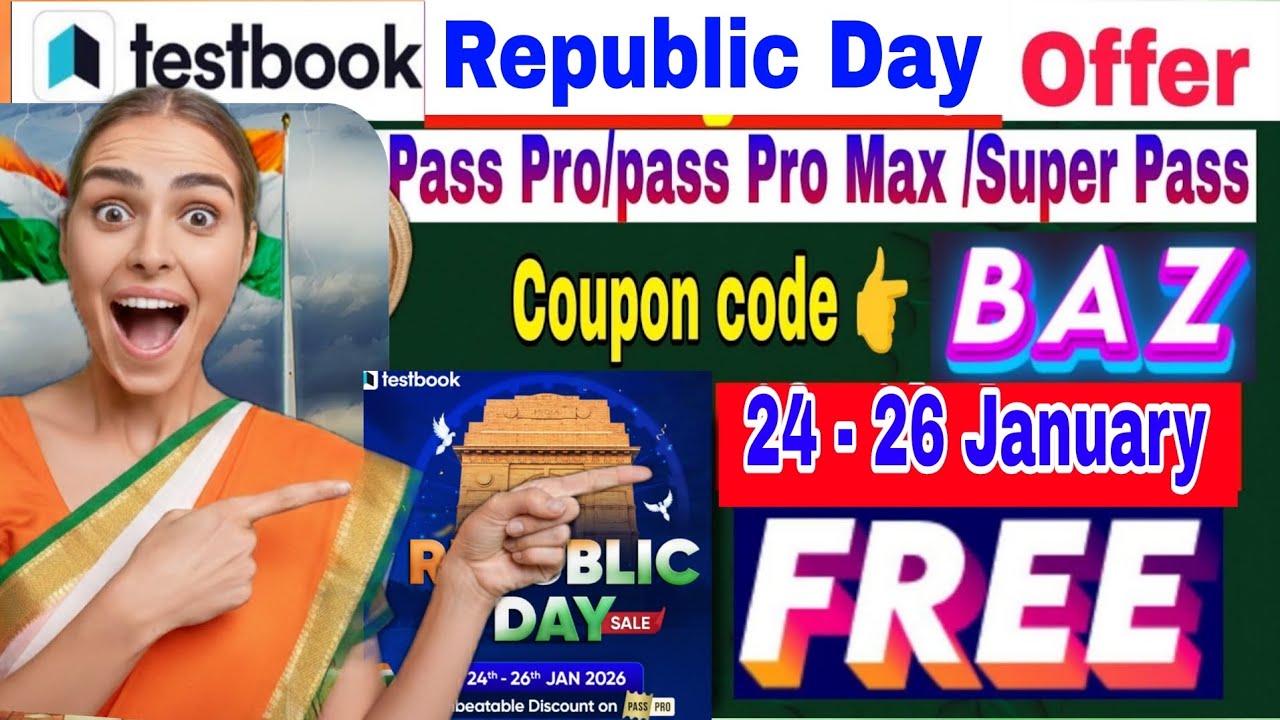 Testbook Pass Pro Coupon Code | Testbook Republic Day Offer 2026 | Testbook 26 January 2026 Offer 
