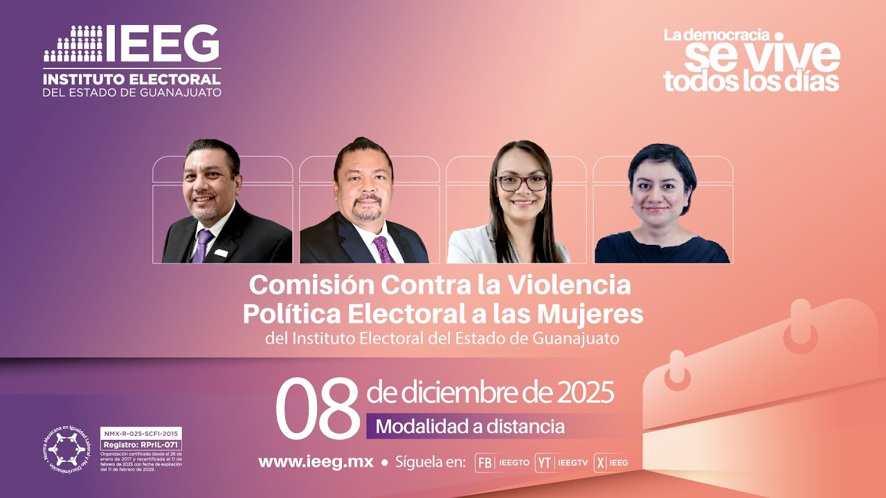 Sesión Ordinaria de Comisión Contra la Violencia Política Electoral a las Mujeres 08 Diciembre 2025