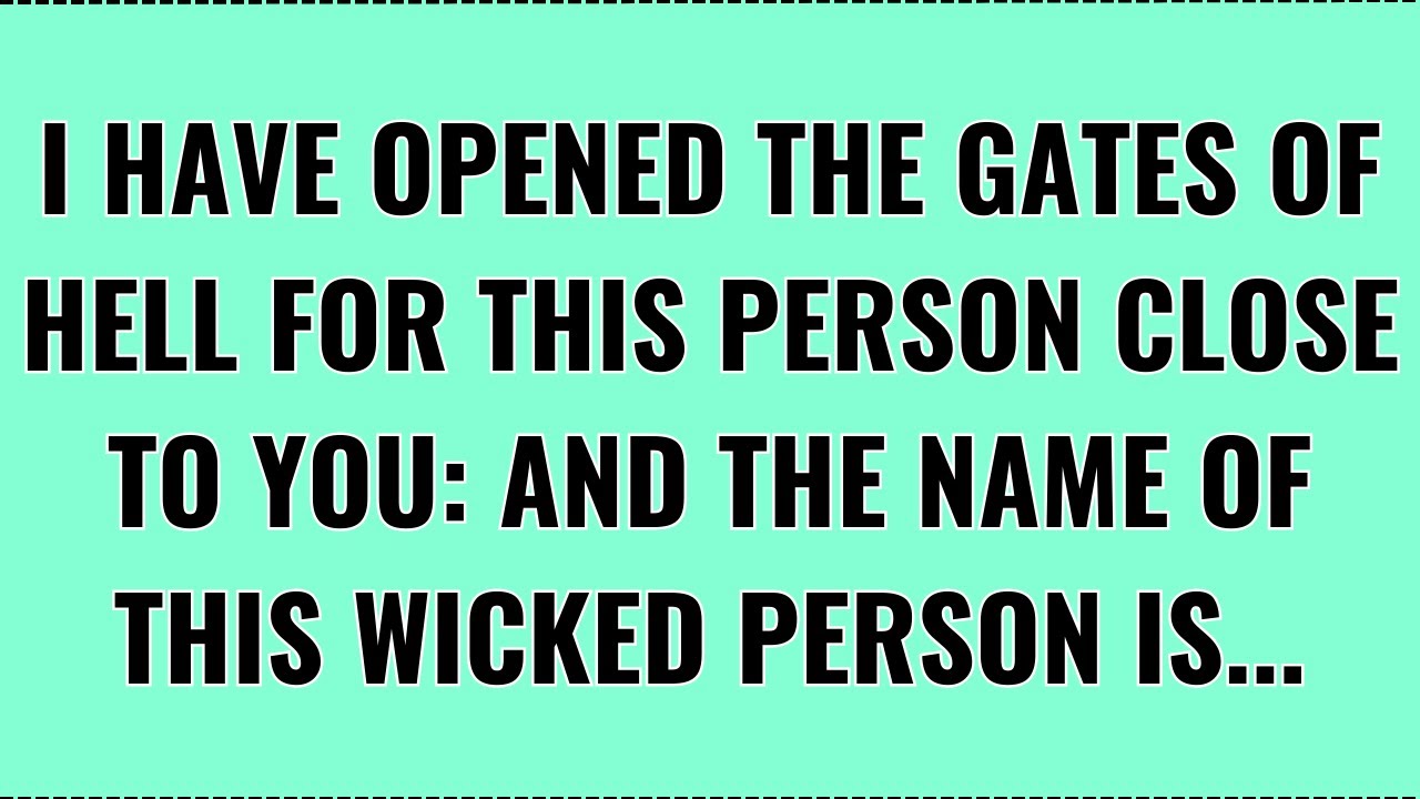 God Says: This Wicked Person Who's Going To Hell Is. | God Message Today