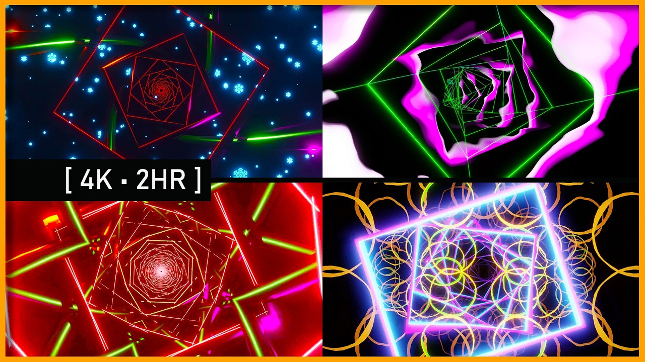 ULTIMATE TRIP: 2HR 4K Neon Visuals • 4 Stages of Color Explosion