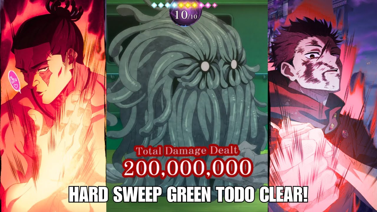 GREEN TODO HARD CURSED SWEEP CLEAR! JUJUTSU KAISEN PHANTOM PARADE