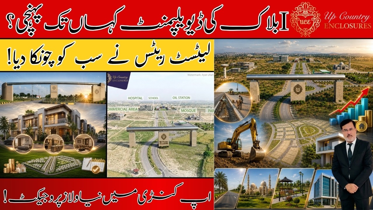 Up Country Enclosures Islamabad | I Block Development Update | New Villas on Project Installments