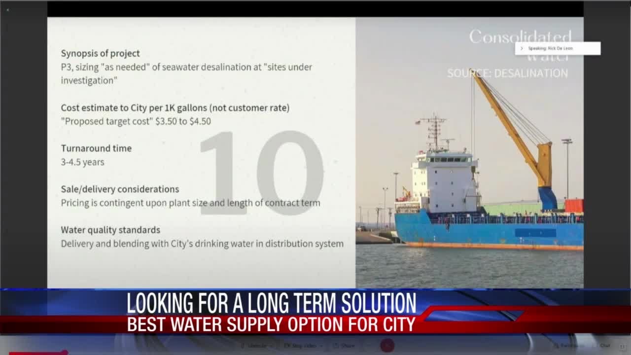 City exploring water-supply alternatives, including desalination