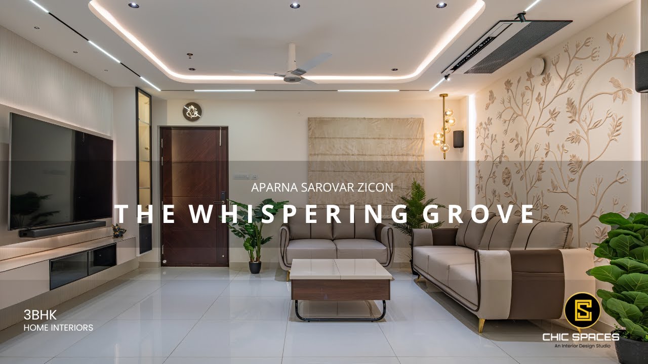 Aparna Sarovar Zicon 3BHK Home Interiors | Hyderabad Home Tour | Chic Spaces Interior Design