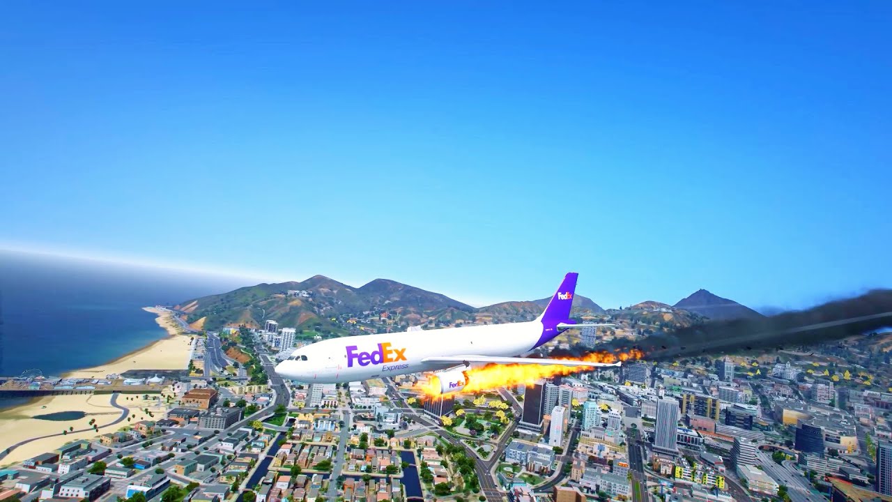 Airbus A300-600R Emergency Landing | GTA 5 | Realistic Photorealism Graphics Mod