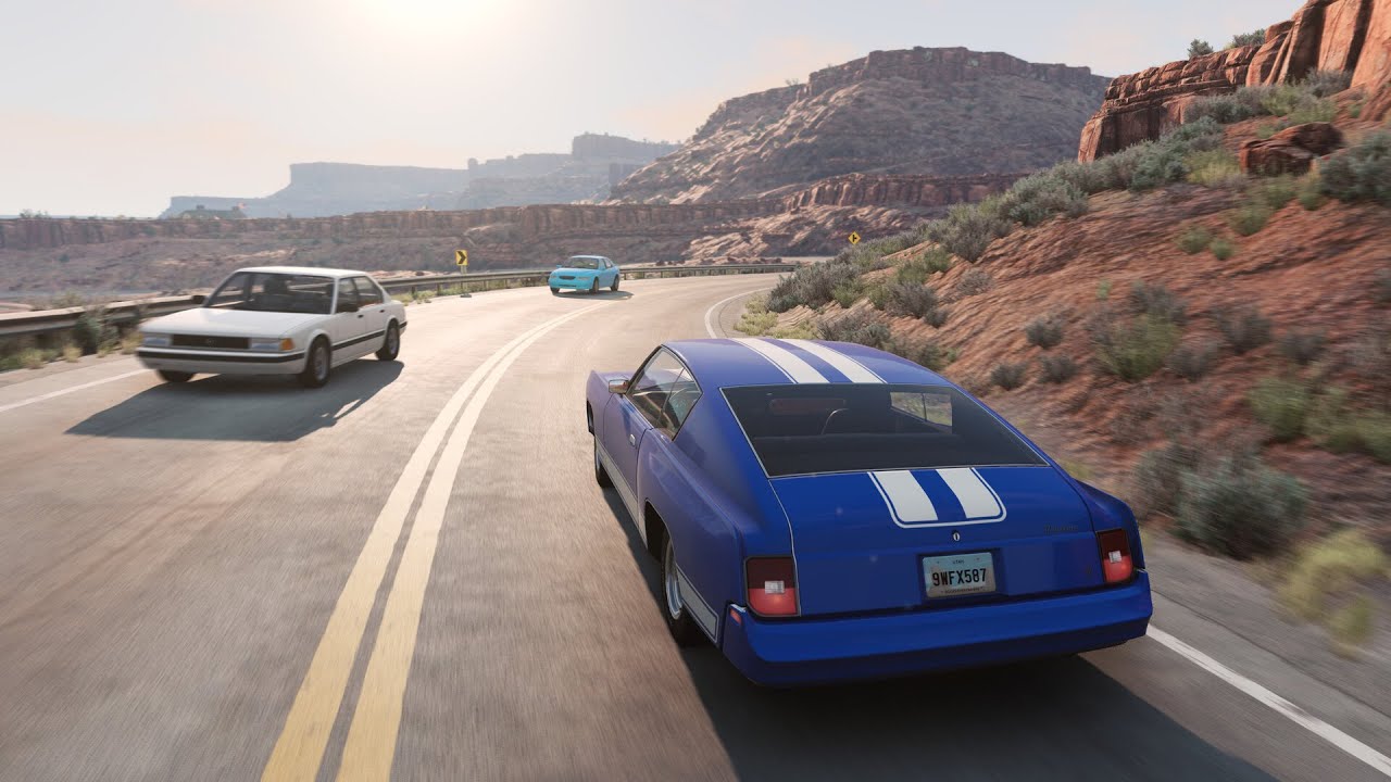 ДОГОНЯЛКИ В BeamNG drive c hardpelmen и ruvcamp