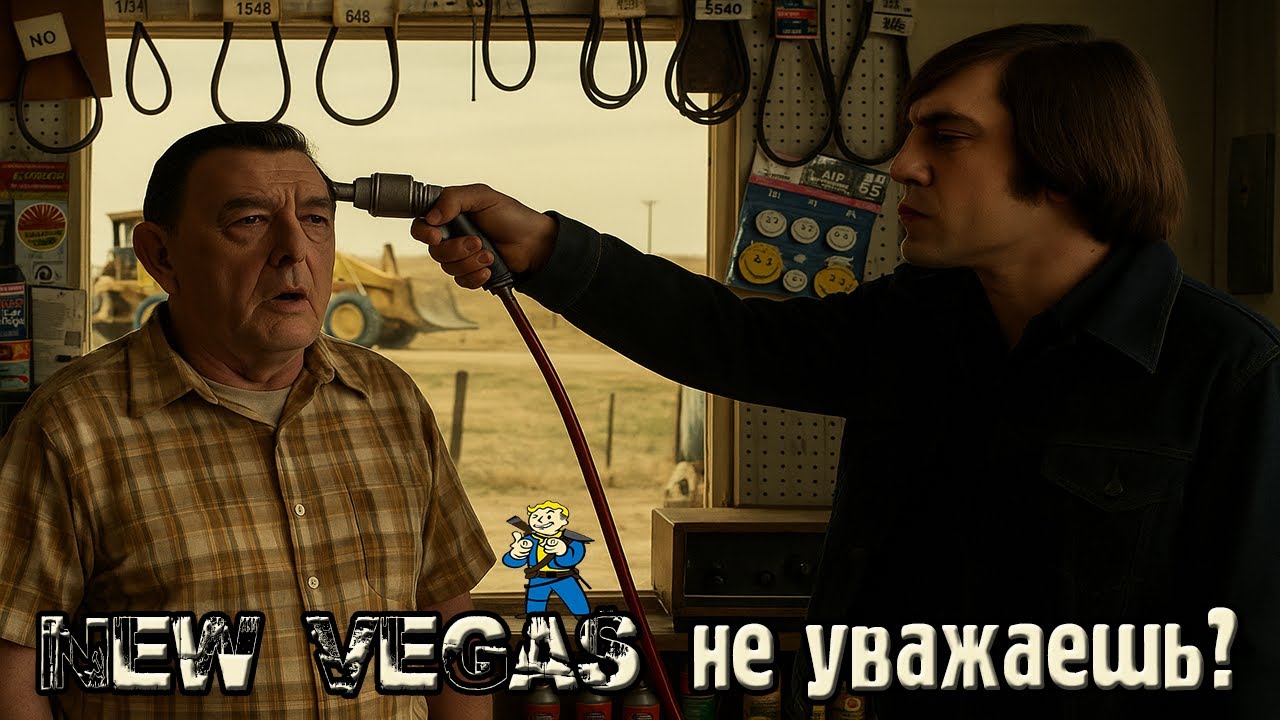 Антор Чигур столкнулся с хейтером Fallout New Vegas и не смог пройти мимо..