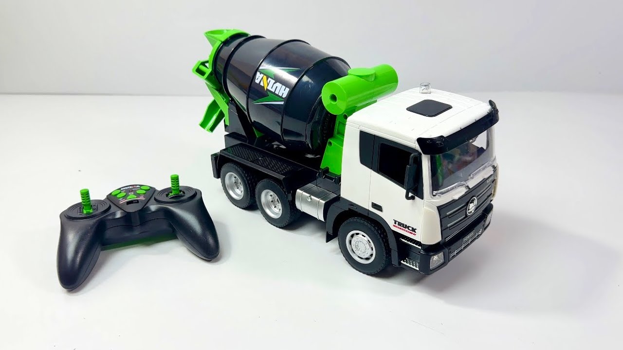 UNBOXING Remote-controlled concrete mixer truck, Classic remote control car, RC police car