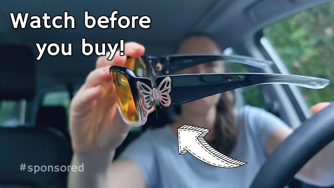 Night Vision Glasses by Xfeel, Women's Polarized Yellow Lens for Night Driving Demo
