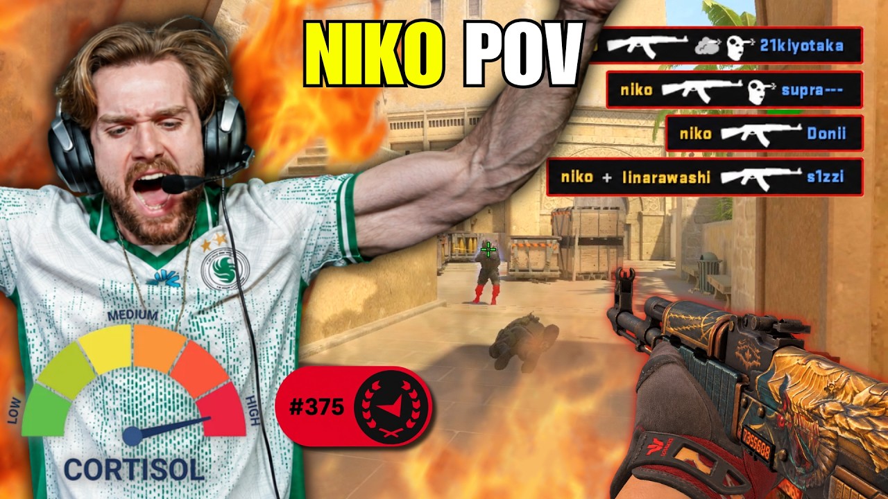 NiKo bierze przedtrening&oacute;wkę i NISZCZY lobby vs s1zzi (ft. TeSeS)
