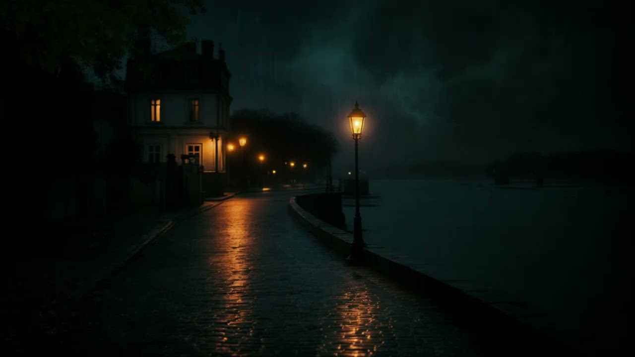 🌙🌧️ Peaceful Rainy Midnight Ambience | Light Thunder for Deep Rest & Relaxation