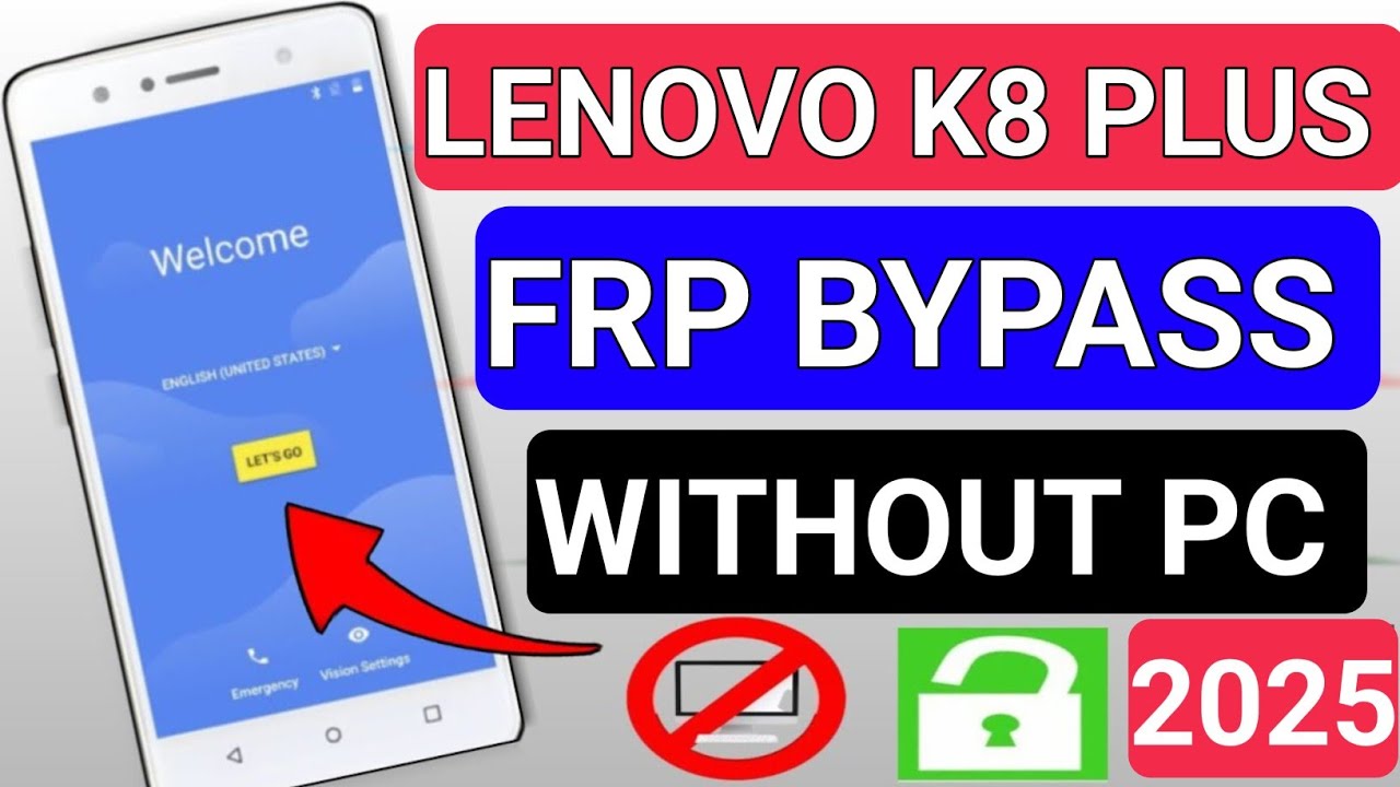Lenovo K8 Plus(XT190-2-02) 🔥Frp bypass Without Pc 2025🚀🚀