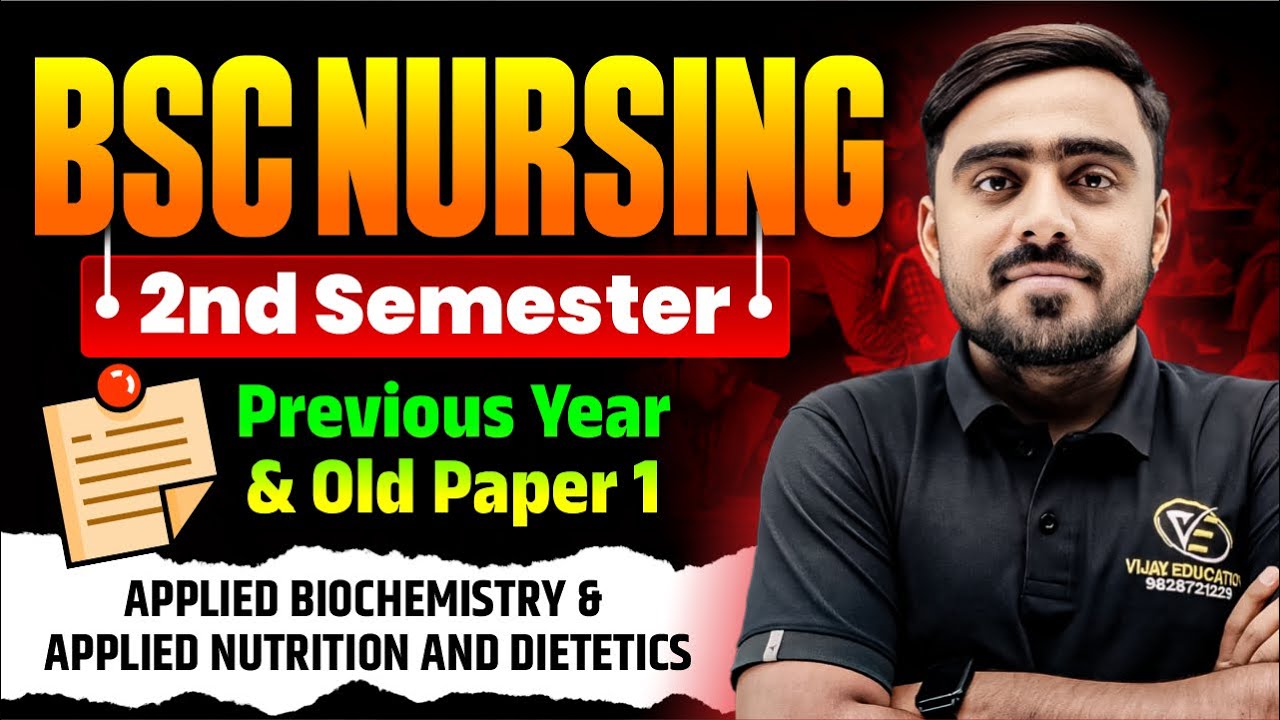 BSc Nursing 2nd Semester PYQ Solution | BSc Nursing 2nd Semester Bio Chemistry Nutrition & Dietetics