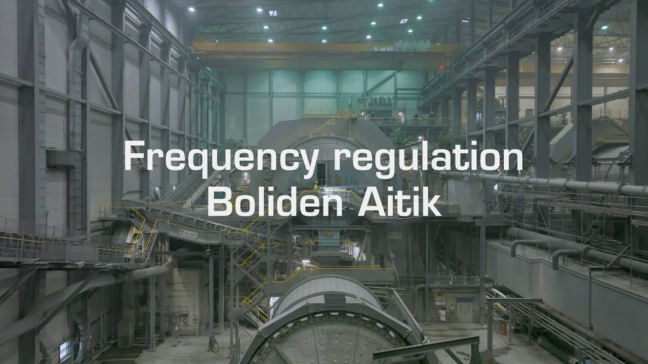 Frequency regulation in Boliden Aitik
