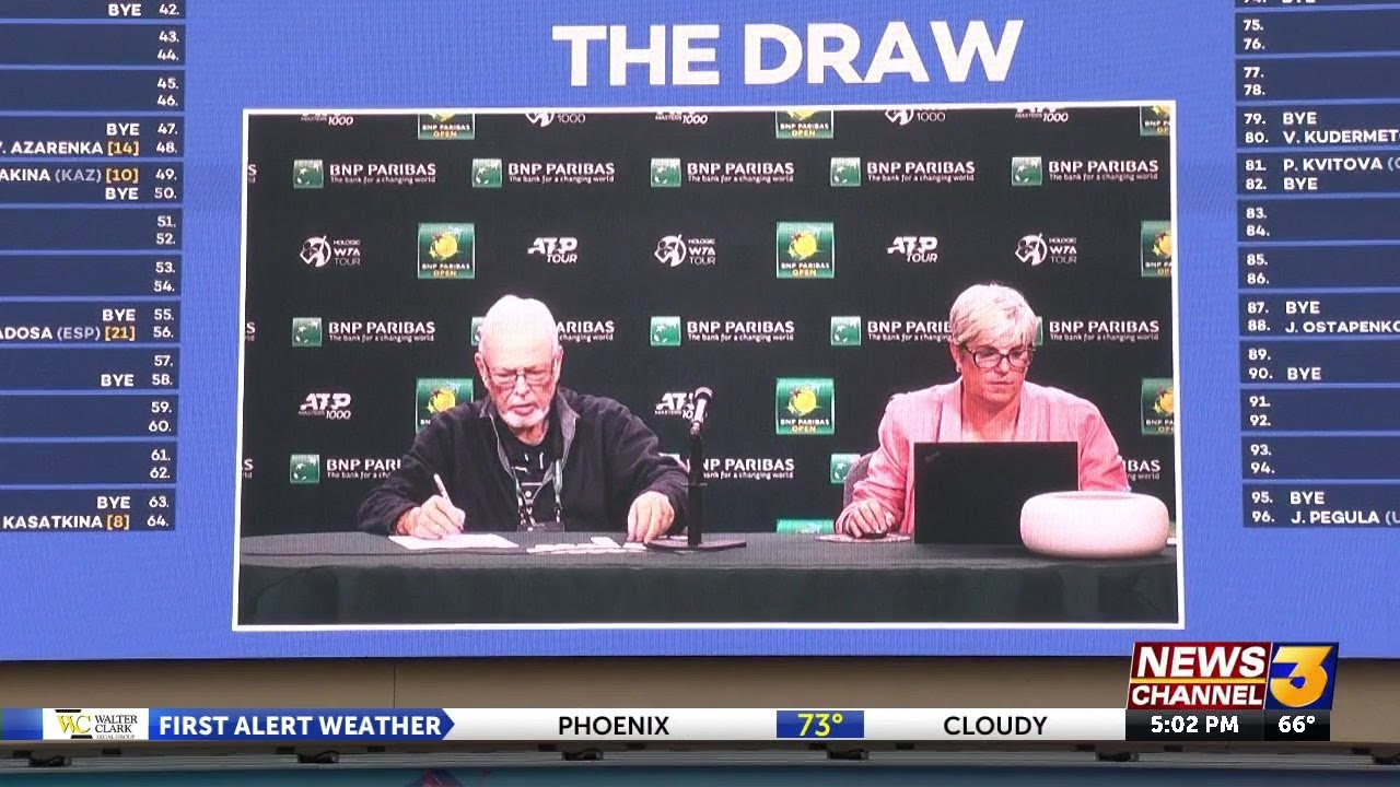 2023 BNP Paribas Open men's and women's draws unveiled