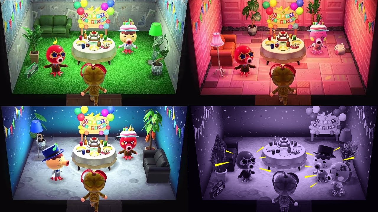 Zucker, Marina, and Octavian Threw a Birthday Party for Me! - Octopus Villager House Interiors