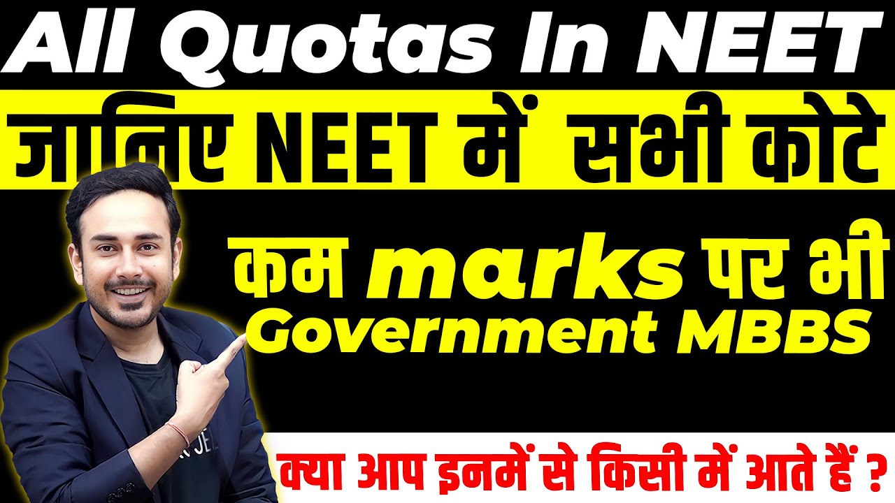 All Different Quotas in NEET | Reservations in NEET | Govt. MBBS on Low Score | Know Your Quota