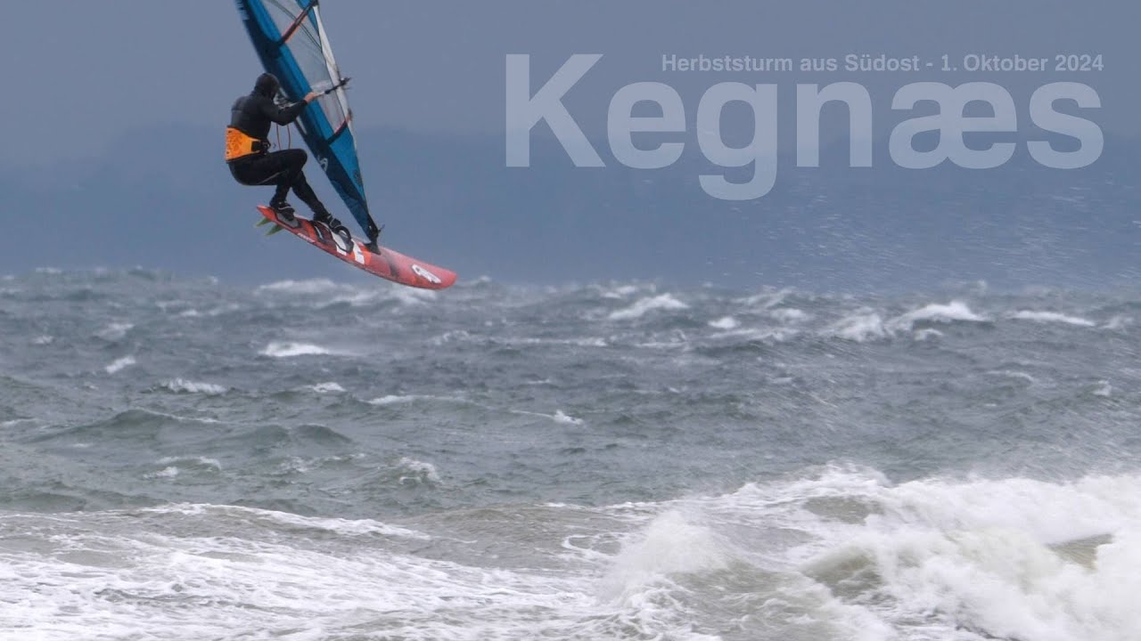 Herbststurm aus Südost - Windsurfen in Kegnaes
