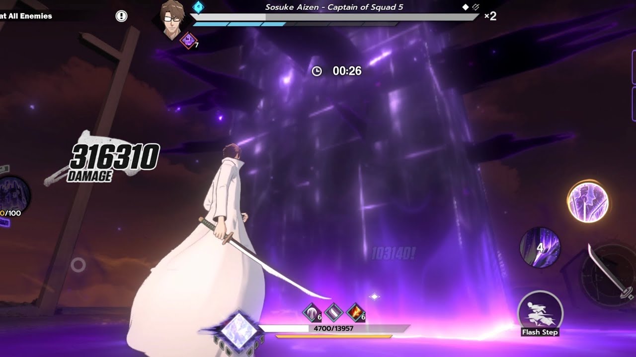 Bleach Soul Resonance - Spirit Tower 15-3 (Aizen, Urahara, Momo, no boundaries, level 70)