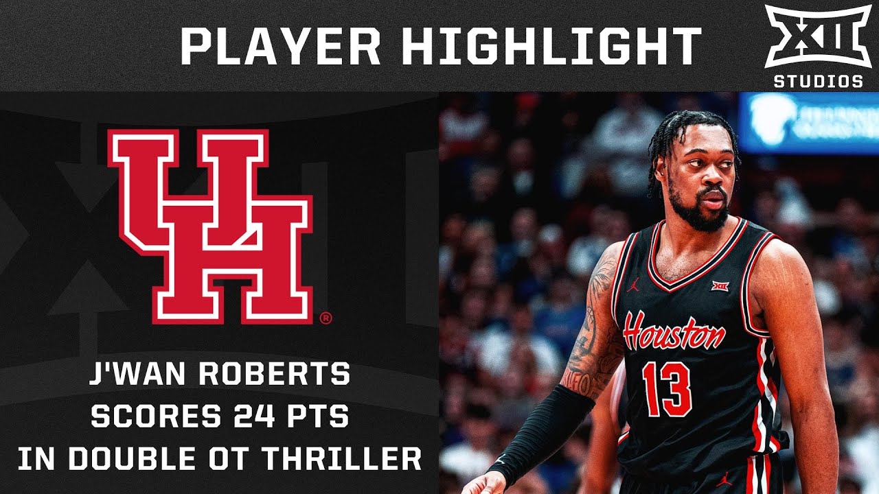 J'Wan Roberts Scores 24 Points in Double-OT Thriller vs. Kansas | 2024-25 Big 12 Men’s Basketball