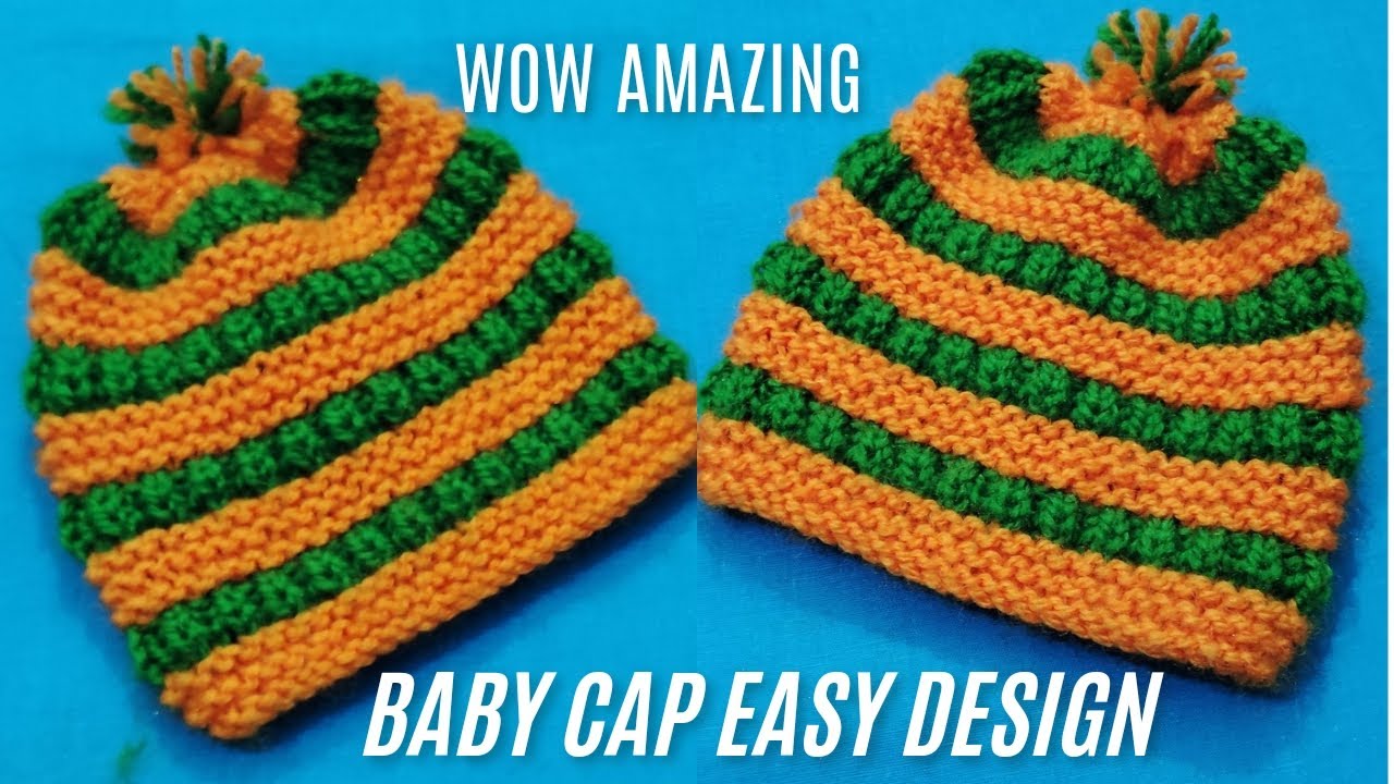 👌Knitting baby Cap, topi, hat very easy method 🥰आसान और सुन्दर बेबी टोपी बनाएं🌹@SD Boutique