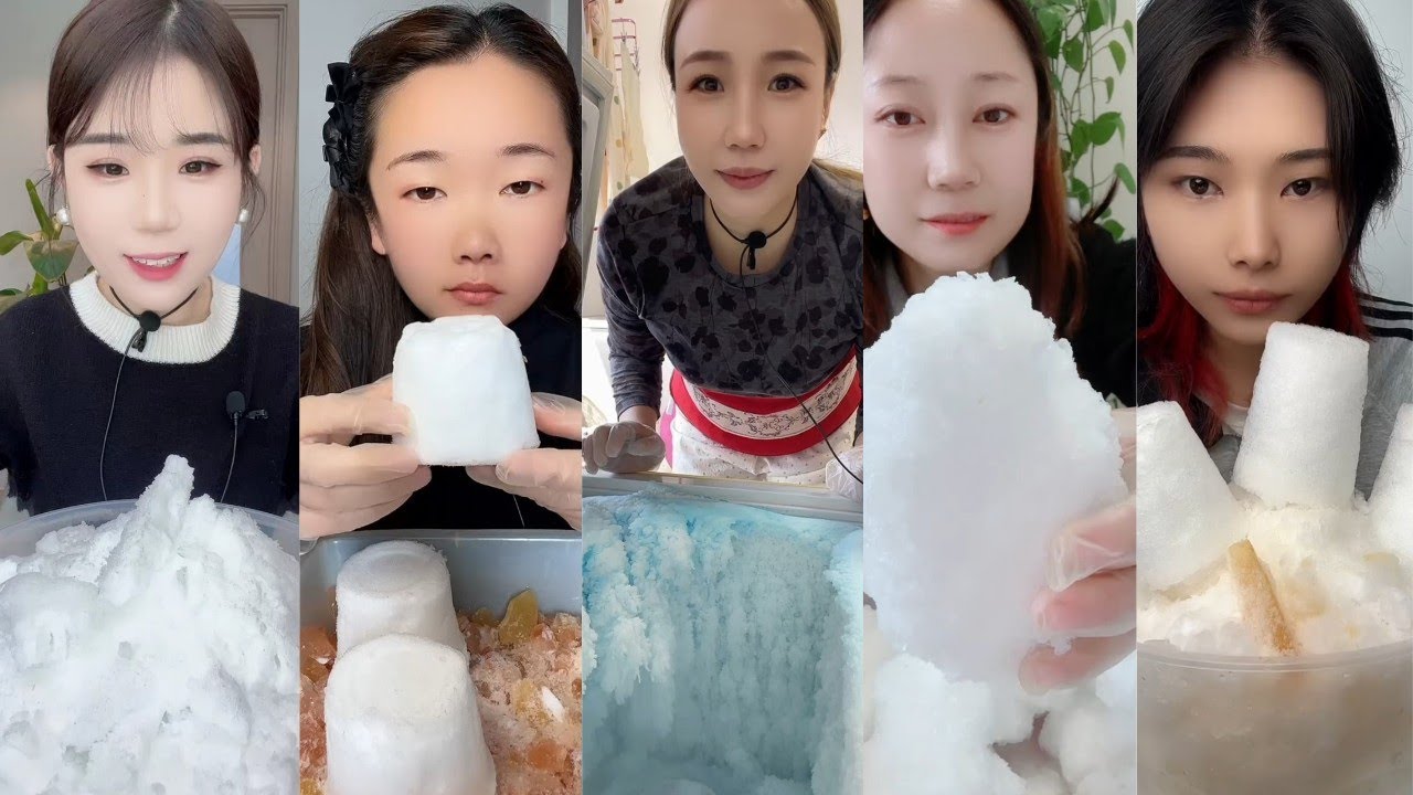 ASMR ICE EATING || FREEZER FROST EATING || SATISFYING SOFT SQUEAKY CRUNCHY FROST BITES ASMR🧊