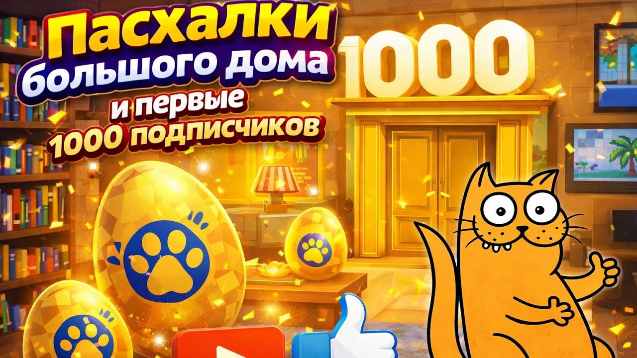 Пасхалки большого дома и первая 1000 подписчиков!