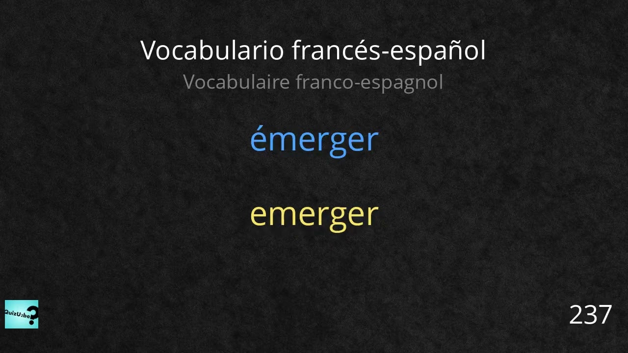 1000 vocabulario francés - español | 1000 mots de vocabulaire franco-espagnols