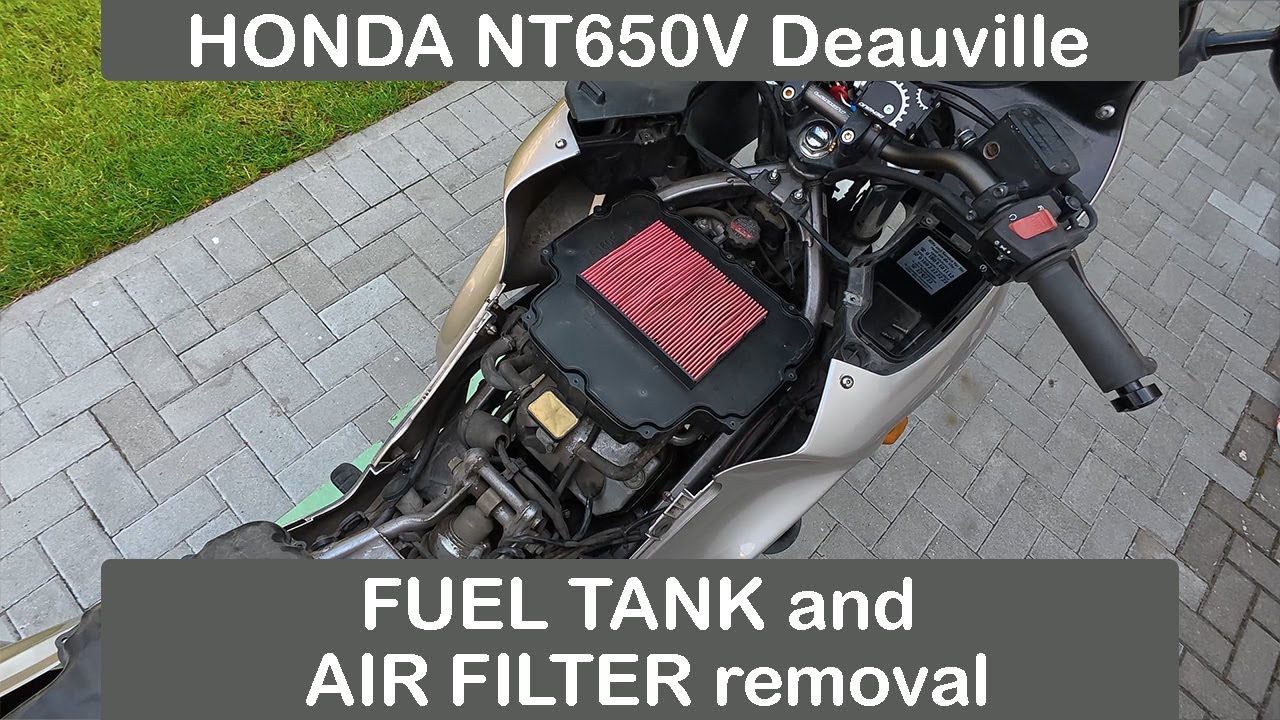 How to Remove FUEL TANK and Change AIR FILTER on Honda NT650V Deauville Motorcycle