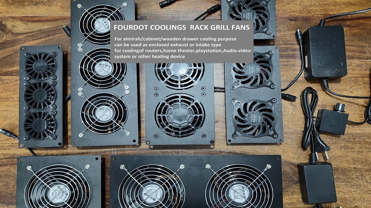Fourdot Coolings Rack grill fans for  Almirah, Enclosure, enclosed Home Theater, Router, playstation