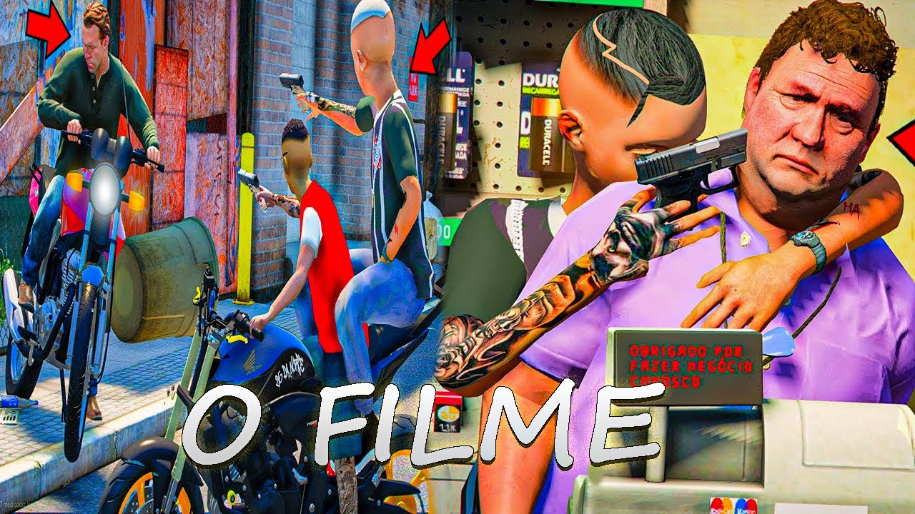 GTA 5 VIDA DO CRIME O FILME | EM BUSCA DO SONHO O LADRÃO DE MOTOS 🔥 !