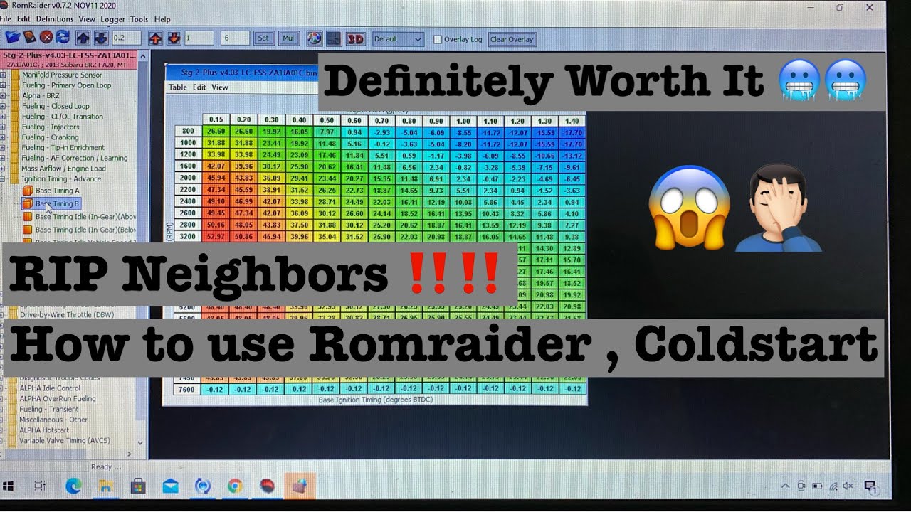How To Use Romraider , Cold Start FRS / BRZ / 86
