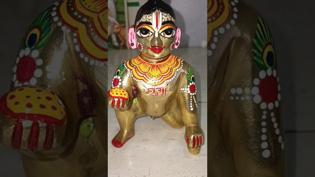 Laddu Gopal Eyes Makeup || laddu gopal ka makeup ||@vrindabrajarts1909