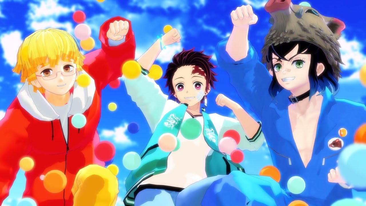 【#鬼滅のMMD】三原色【我妻善逸･竈門炭治郎･嘴平伊之助】