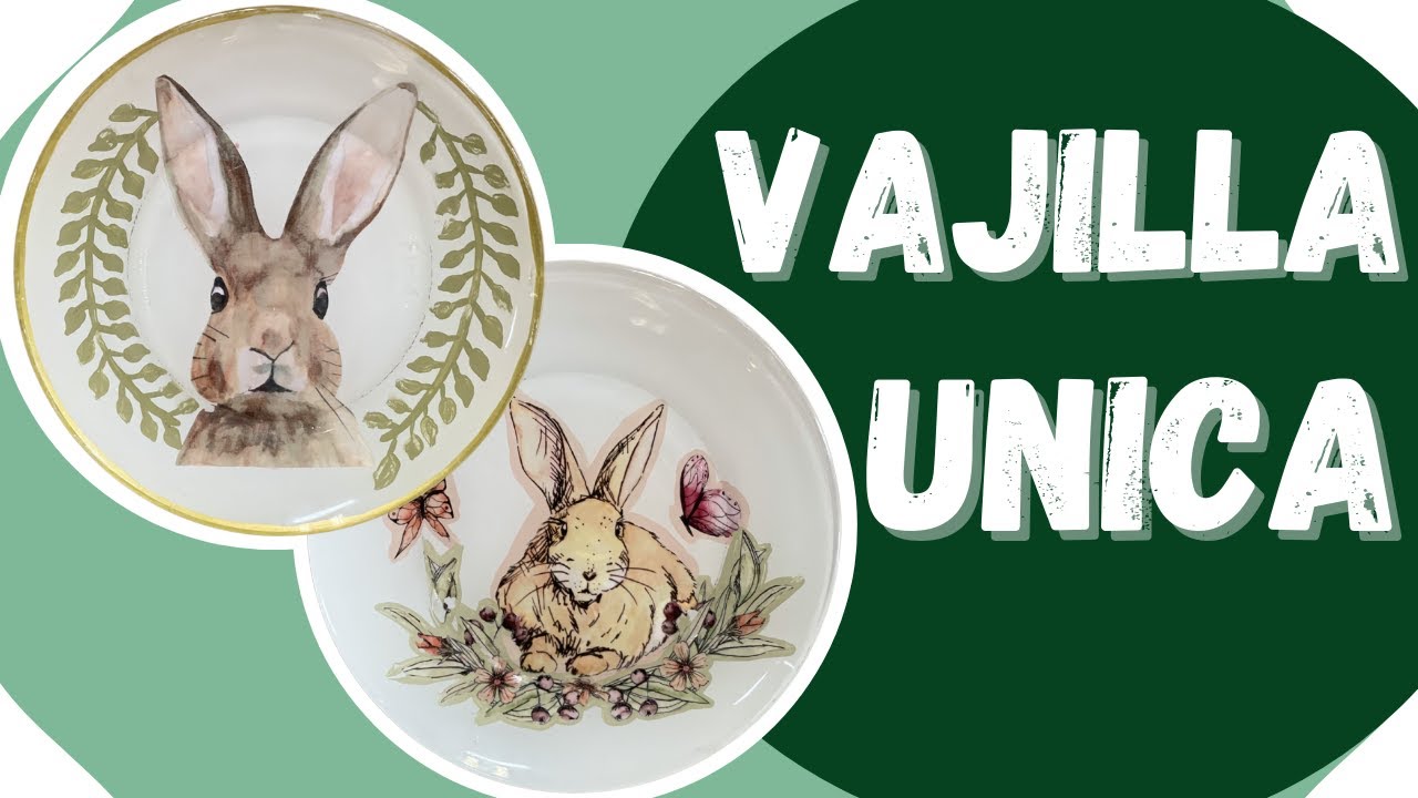 🐰 Como Pintar Platos de Vidrio, y que puedas lavarlos?  🐰