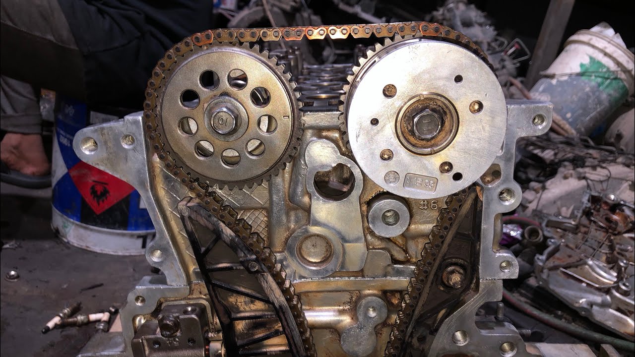 Kia Rio 2012 1.6L engine timing chain marks