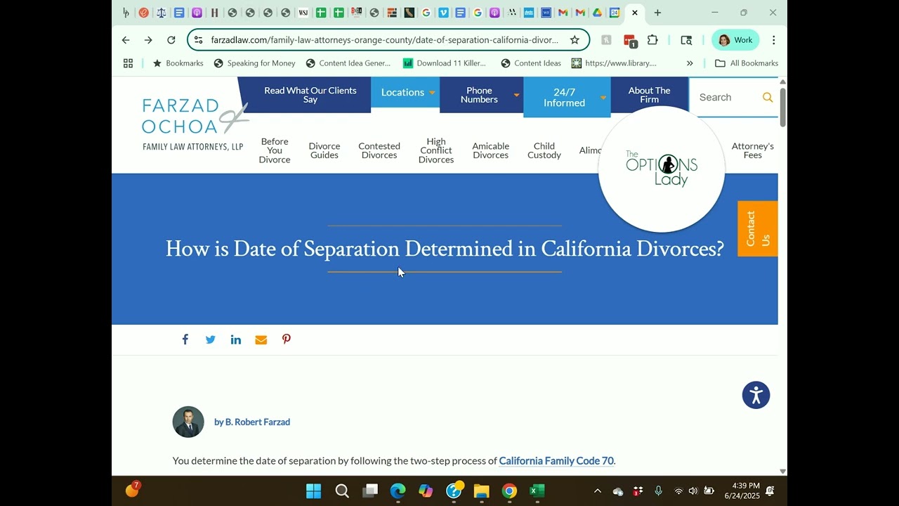 Importance of Date of Separation in a California Divorce