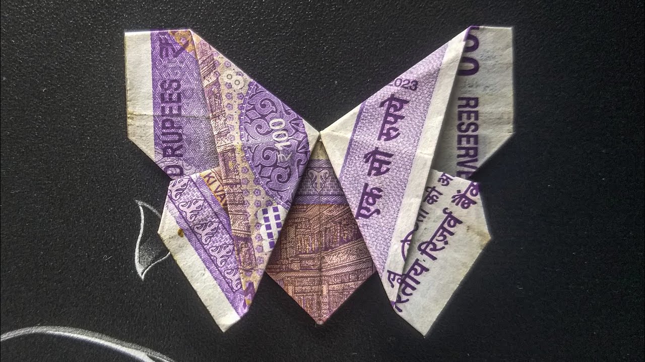 Make Butterfly Of 100 Rupees Note | Butterfly Kaise Banaye | Paper Se Butterfly Kaise Banaye