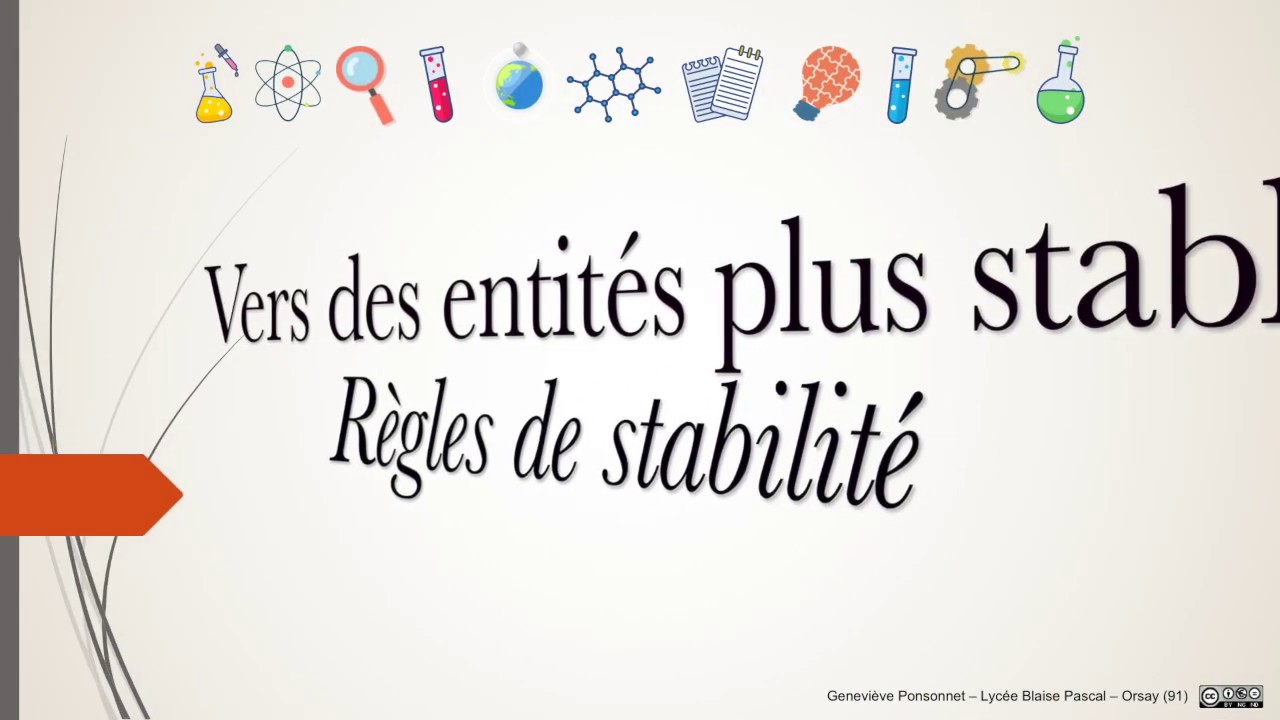 2nde - Vers des entités chimiques stables - 1 - Règles de stabilité