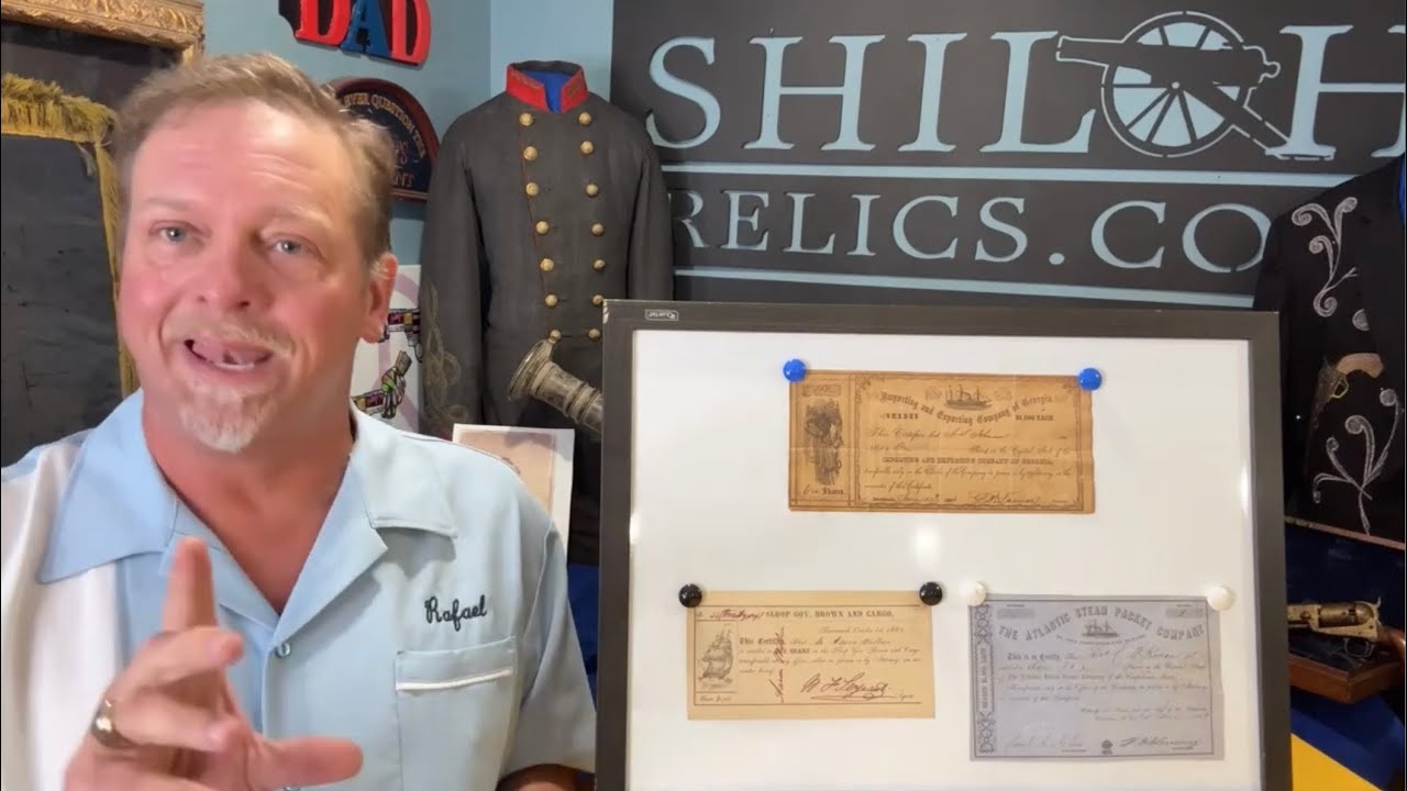 Confederate Naval Blockade Runner Stock Certificate by Rafael Eledge of ShilohRelics.com
