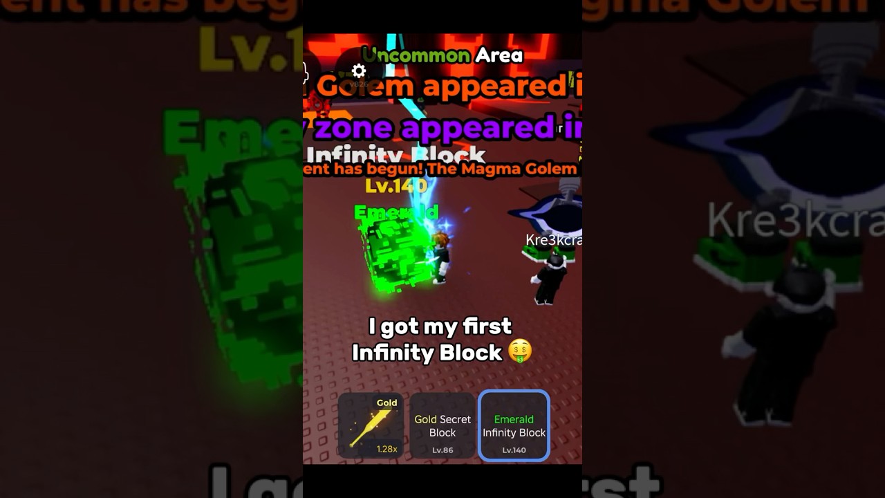 I got an Infinity Block from the Lucky Storm 🤑#roblox #gaming #brainrot #memes