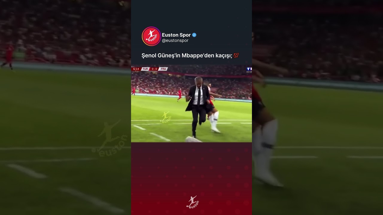 Şenol G&uuml;neş'in Mbappe'den ka&ccedil;ışı 💯